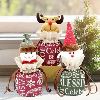 Ajunul Crăciunului Sac De Cadouri De Craciun Cadou Papusa Saci Cutie De Cadou Cordon De Crăciun Apple Sac De Crăciun Ornament Om De Zăpadă Moș Crăciun