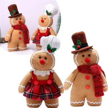 30cm Decor de Crăciun turtă dulce Om Păpușă de Crăciun de Pluș Ornament Copiii de Anul Nou Cadou 2024 Decoratiuni de Craciun Pentru Casa