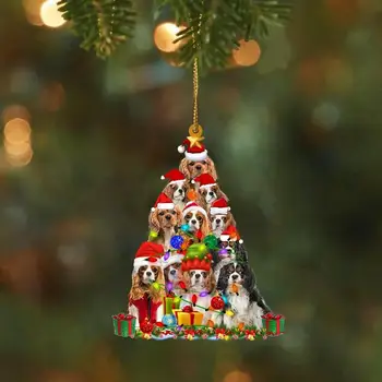 Pomul de crăciun 2D Acrilice Agățat Ornamente de Nunta Decor Agățat Consumabile Câine Camion de Model Favoruri de Partid Interior Decor Acasă