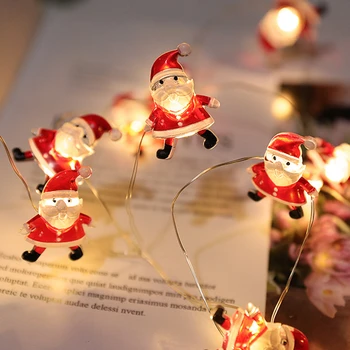 2M Moș Crăciun, om de Zăpadă Elan Lumini de Crăciun Garland Ghirlandă Șir de Lumini Decoratiuni pentru Pomul de Crăciun Ornamente de Crăciun