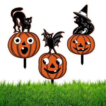 Halloween Grădină Miza Dublu-Side Acrilică Imprimată 2D Semn Decor în aer liber, Petrecere de Halloween elemente de Recuzită Pentru Calea Curte Fermă
