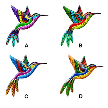 Fier Colibri Birou Agățat Pendent Universal Decor Acasă Meșteșuguri Vii Aspectul Păsări Colorate Interioară În Aer Liber