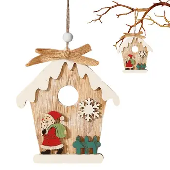Agățat De Crăciun Ornament Din Lemn, Pandantive Pom De Crăciun Om De Zăpadă Moș Elan Decoratiuni Pentru Casa Petrecere De Craciun Decor