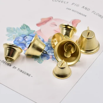 10-50mm Placat cu Aur de Clopote Ornamente Trompeta Mini Jingle Bells Pentru DIY Artizanat lucrate Manual de Companie Petrecere de Craciun Decor de Nunta