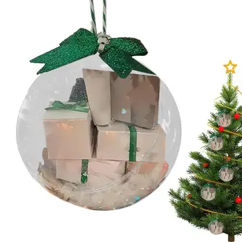 Amuzant Cadou de Crăciun Ornament Transparent Completabile Fleac Festival Clar Agățat Mingea DIY Pandantiv Stea De Crăciun de Nunta