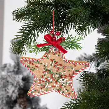 Pom De Crăciun De Crăciun Pandantiv Lână Simțit Stea Ornament De Crăciun Agățat Decorative Chrstmas Decorare Pom De Crăciun Cadouri