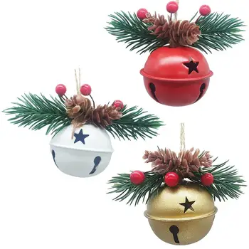 Pomul de crăciun Clopot de Metal de Înaltă Calitate de om de Zăpadă Jinle Clopot Agățat Ornamente Decorative de Formă Rotundă Vopsea Clopote pandantive