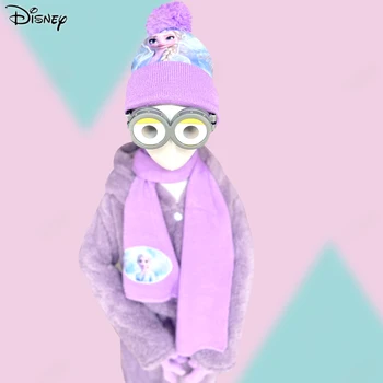 3pcs/set pentru Copii Pălărie Nouă în Iarna Cald Anna Elsa Printesa de Desene animate Pălărie Eșarfă Mănuși de Copii, Băiat, Fată Copilul Pălărie și Eșarfă Set