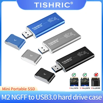 TISHRIC M. 2 USB3.0 SSD Caz de unitati solid state B CHEIE Hard Disk adaptor (B+M) cheie M2 SATA SSD Extern urna Mobilă Pentru 2230 2242