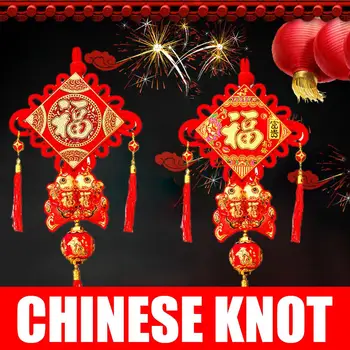 1/2 buc Chineză Nod Ciucure Pandantive, Pentru a Sărbători Festivalul de Primăvară din China de Anul Nou Agățat Ornament Decor Binecuvântare G U7r3