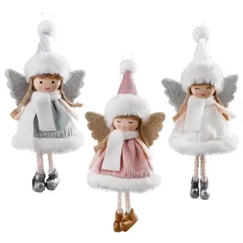 Înger Fata Ornament Drăguț Înger Draperii Decoratiuni Înger Draperii Decoratiuni Cu Pălării Manual Adorabil Crăciun Artizanat