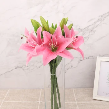 Crin frumos Flori Artificiale Ramură pentru Decor Acasă de Înaltă Calitate din Latex Real Atinge Buchet de Flori False Nunta Aranjament
