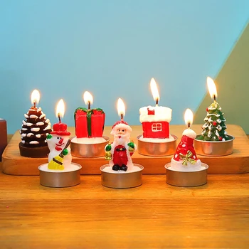 4buc Lumânare de Crăciun Cadou Caseta Cu Patru Lumini de lumanari sfesnice Cadouri de Craciun Decor Acasă