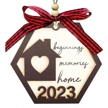 3Pcs Acasă Ornament 2023, Incalzirea Casei Cadouri la Domiciliu, Acasa, Primul Cadou de Crăciun Acasă Ornament 2023