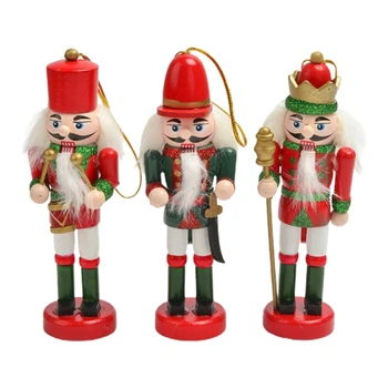 3pcs spargatorul de Nuci Soldat Regele din Lemn, Figurine de Jucărie de Crăciun Decor pentru Crăciun Copac Vacanță Bar Petrecere de Anul Nou Cadou Jucărie pentru Copii