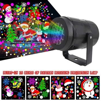 Crăciun cu Laser Proiector 16 Modele de Crăciun de Înaltă luminozitate cu Laser Proiector de Lumină în aer liber de Crăciun Etapă Decor Acasă