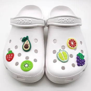 Noi 1buc Vânzare Fructe Drăguț Sandale Accesorii PVC Capsuni Struguri DIY Vara Papuci de Suveniruri Decor Copii X-mas Cadouri de Partid