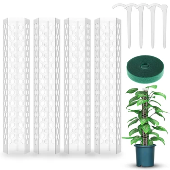 4buc Moss Polul 15.7 Inch din Plastic Reutilizabile Planta Polul Stick Transparent de Sprijin Plantelor Rezistente la Vreme Mușchi Stick pentru Gradina