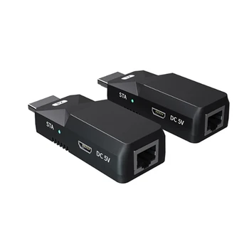 -Compatibil 165Ft Audio-Video 1080P Peste Cat5 Cat6 Cablu Ethernet Transmite fara Pierderi de Semnal de Distanță Lungă Adaptor de Piese de Schimb