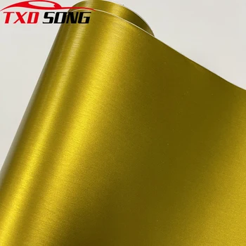 Aur periat Aluminiu Metalic Periat de Metal de Aur Vinil Folie Rola cu Aer de Presă Tehnologie Auto Adezive Autocolant Ambalaj