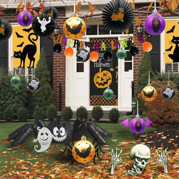 Decoratiuni de Halloween 6cm/12 seturi de pictat mată minge de plastic scena layout elemente de recuzită, decor de halloween