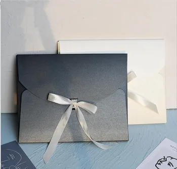 30pcs Perla Plic de Hârtie Caseta Eșarfă de Ambalare Pungă Cu Arc Panglică Cutie de Cadou de Nunta