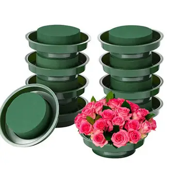 10buc Rundă de Blocuri de Spumă Pentru Flori Artificiale DIY Aranjament floral Rotund Verde Umed Blocuri Pentru Petrecerea de Nunta de Decorare Bloc