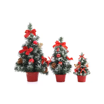 Mini Masă De Copac Acasă De Crăciun Desktop Mic Decor Petrecere Ornament De Familie,Rosu