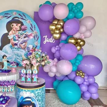 104pcs/Set Balon Ghirlanda Kit Disney Aladdin Jasmine Temă Petrecere de Aniversare Fericită Decoratiuni Copil de Dus Globos Copil Jucărie