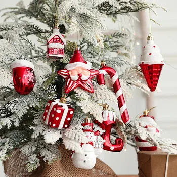 2 buc Moș Crăciun Agățat Pandantive om de Zăpadă Înghețată Cutie de Cadou de Casa Ornamente Noel Xmas Cadou de Anul Nou, Pom de Crăciun Decor