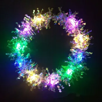 1 buc Colorate de Mătase LED Benzi Fete Coroană Luminoasă Hairband Strălucire în Întuneric Petrecere Festa Nunta de Ziua Accesorii de Par