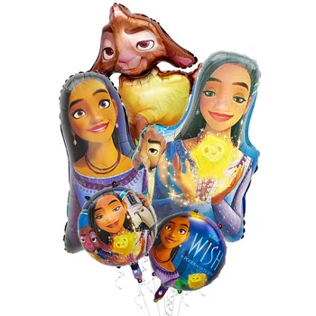 Desene Animate Noi Disney Doresc Printesa Baloane Folie Ziua Decor Petrecere Copil De Dus Fată Prințesă Asha Balon Consumabile Partid