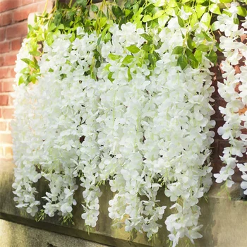 12Pcs Wisteria Flori Artificiale pun ghirlande de Viță de vie Rattan Flori False String Flori de Matase pentru Home Garden Decor de Nunta