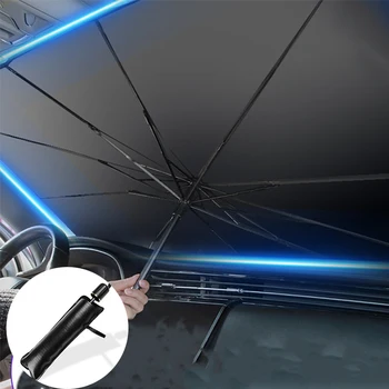 Masina Parasolar Umbrela stil de Sticlă Frontal Parasolar protecție Solară de Izolare Termică Pânză Auto Parbriz Parasolar Auto Umbrella Umbra