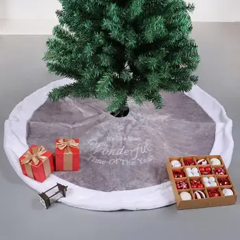 Display Cadou de Crăciun Copac Fusta de Catifea Merry Christmas Tree Fusta Colorate Cusute Scrisoare de Imprimare Ușor de Instalare pentru Copac