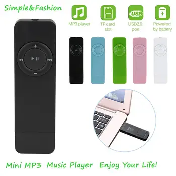 În linie Sport MP3 Player Fara Sunet Taste de Control de Design Concis Player de Muzică Portabil Suport TF Card Dropship