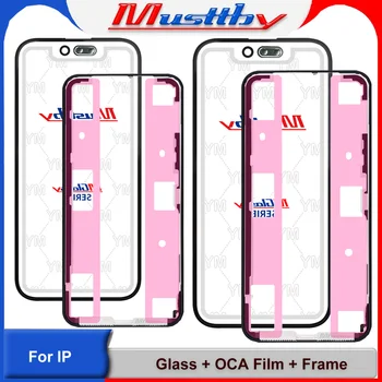 Musttby 10buc Fața Exterioară a Sticlei Stratificat cu OCA + Rama Bezel Pentru iPhone 14 13 12 11 Pro X Xs Max Înlocuire