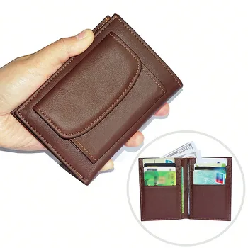 Bărbați Poseta de Monede RFID de Blocare din Piele Mini Portofel Card de Credit, Titularul Portofel pentru Barbati geanta cu bani