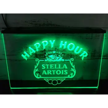 Artois Bere Happy Hour Bar LED Neon-3D Sculptură Arta de Perete pentru Casa,Camera,Dormitor,Birou,Fermă Decor
