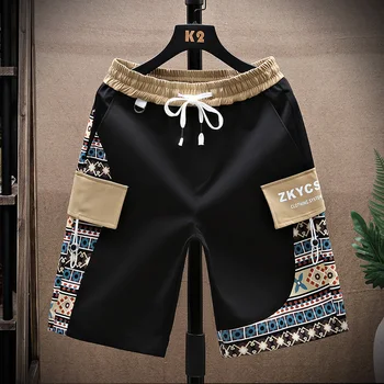  Mozaic Jumătate Pantaloni Barbati Haine de Vară coreean Îmbrăcăminte de Lux Om pantaloni Scurti pentru Barbati Sportive de Baschet de Stradă 4XL 2023