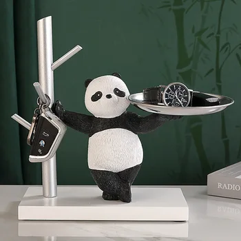 Drăguț Panda Poarta Tava De Depozitare Cheie