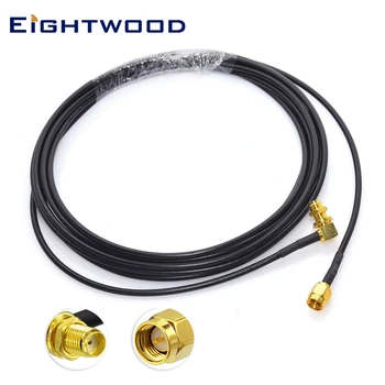 Eightwood DAB/DAB+Radio Auto Antenă Antenă Cablu prelungitor 3m SMA tată să-SMA Female Conector Unghi Drept Coadă Cablu RG174