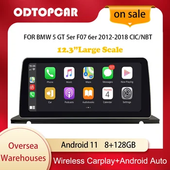 Odtopcar Multimedia 8+128G Pentru BMW 5 5er GT F07 6ER CIC/NBT Android 11 Navi GPS Android Auto Carplay Upgrade Touchscreen WIFI 4G