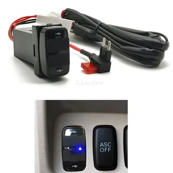1 BUC Masina QC3.0 Port USB Încărcător Rapid de Încărcare de Telefon Adaptor de Lumina LED pentru Mitsubishi Pajero Sport 2011-2015 Accesorii