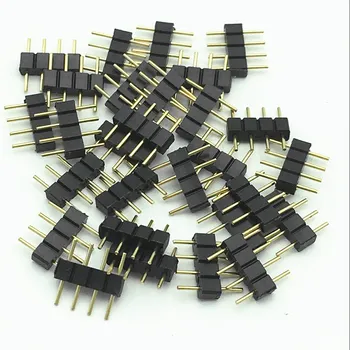 100buc/200pcs/500pcs/1000buc 4pin RGB conector 4 pin ac de sex masculin la feminin tip dublu 4pin DIY conectați pentru 5050 RGB led strip