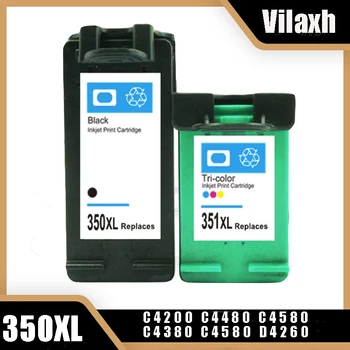 Vilaxh 350XL 351XL Compatibil Înlocuire a Cartușului de Cerneală pentru HP 350 351 XL Photosmart C4200 C4480 C4580 C4380 C4580 D4260 Printer