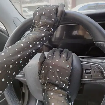 Cosplay Mănuși Anti-UV Crystal Femei Conducere Mănuși Mănuși Lungi de Protecție solară cu un Deget Mănuși de Nunta Mireasa