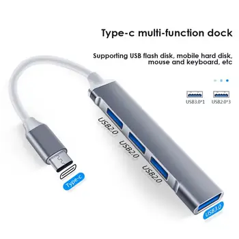 Hub USB 3.0 4Port Extensiile de Tip C 3.0 Hub USB Splitter de Mare Viteză OTG Adaptor Portabil Pentru Calculator PC Xiaomi Macbook