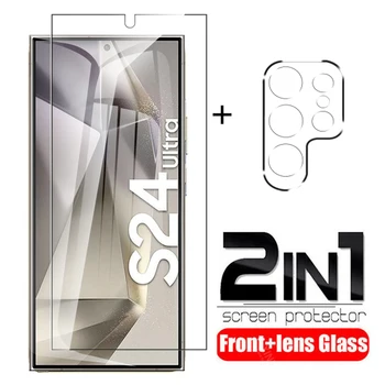2in1 3D Curbat Lentile Ecran Protector de Caz Pentru Samsung Galaxy s S24 Ultra Samung S24Ultra S 24 Plus Sticla de Protecție Filme