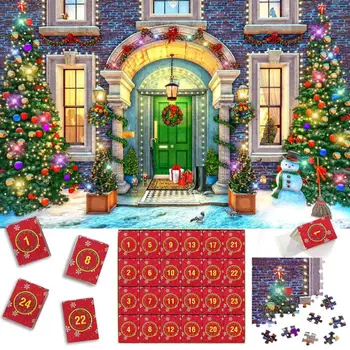 Numărătoarea inversă de crăciun Calendare Puzzle 1008pcs 24 de Zile Numărătoarea inversă până La Crăciun Puzzle de Crăciun Jucărie Pentru Băieți Fete Puzzle Pentru J9q6